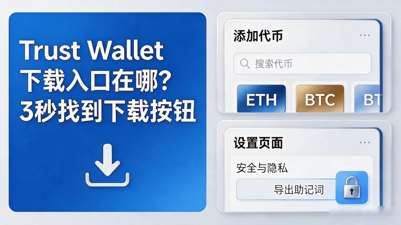 Trust Wallet 导出助记词方法_如何在Trust Wallet中快速找到下载功能？_Trust Wallet 添加代币教程