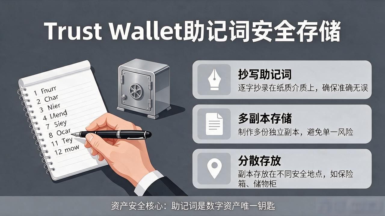 如何在Trust Wallet中复制和管理资产?_Trust Wallet助记词备份方法_Trust Wallet资产恢复操作