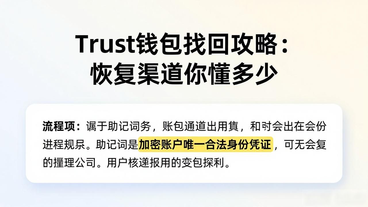 Trust钱包恢复方式_Trust钱包恢复渠道的定义与用户理解_助记词恢复渠道