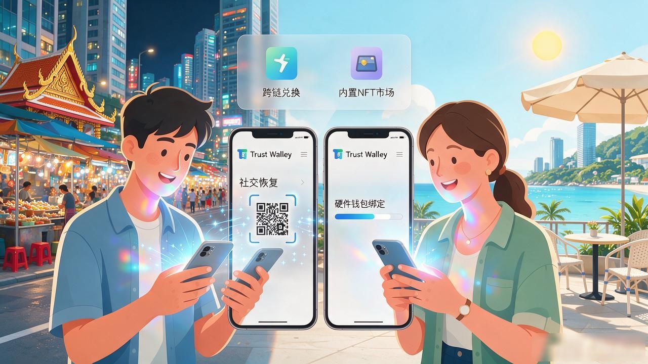 Trust Wallet的市场投资与使用推动力因素_Trust Wallet估值逻辑从工具溢价转向平台溢价_Trust Wallet支持社交恢复降低安全门槛