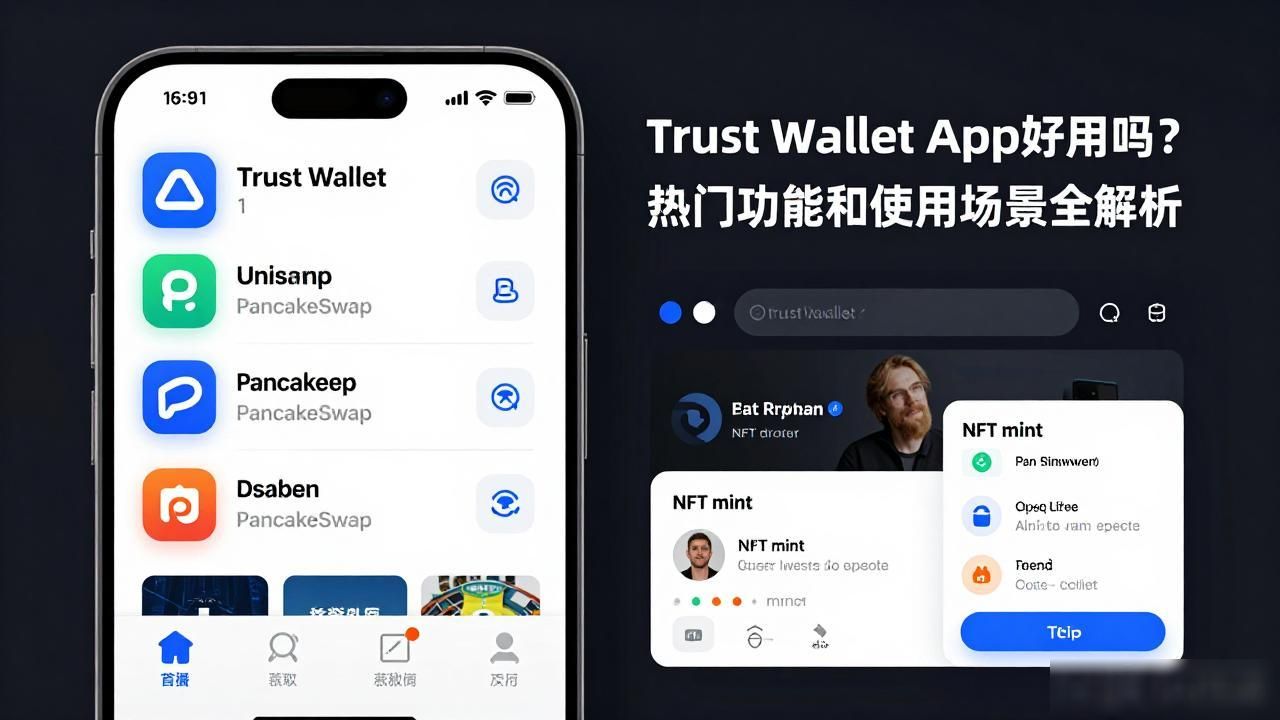 Trust Wallet内置DApp浏览器_Trust Wallet多链支持_Trust Wallet App 的热门功能与使用场景