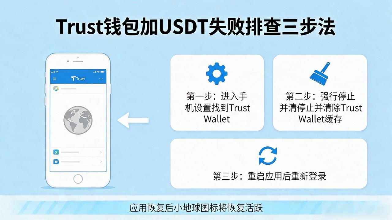 Trust钱包无法添加USDT排查方法_Trust钱包USDT添加失败原因_Trust钱包无法添加usdt