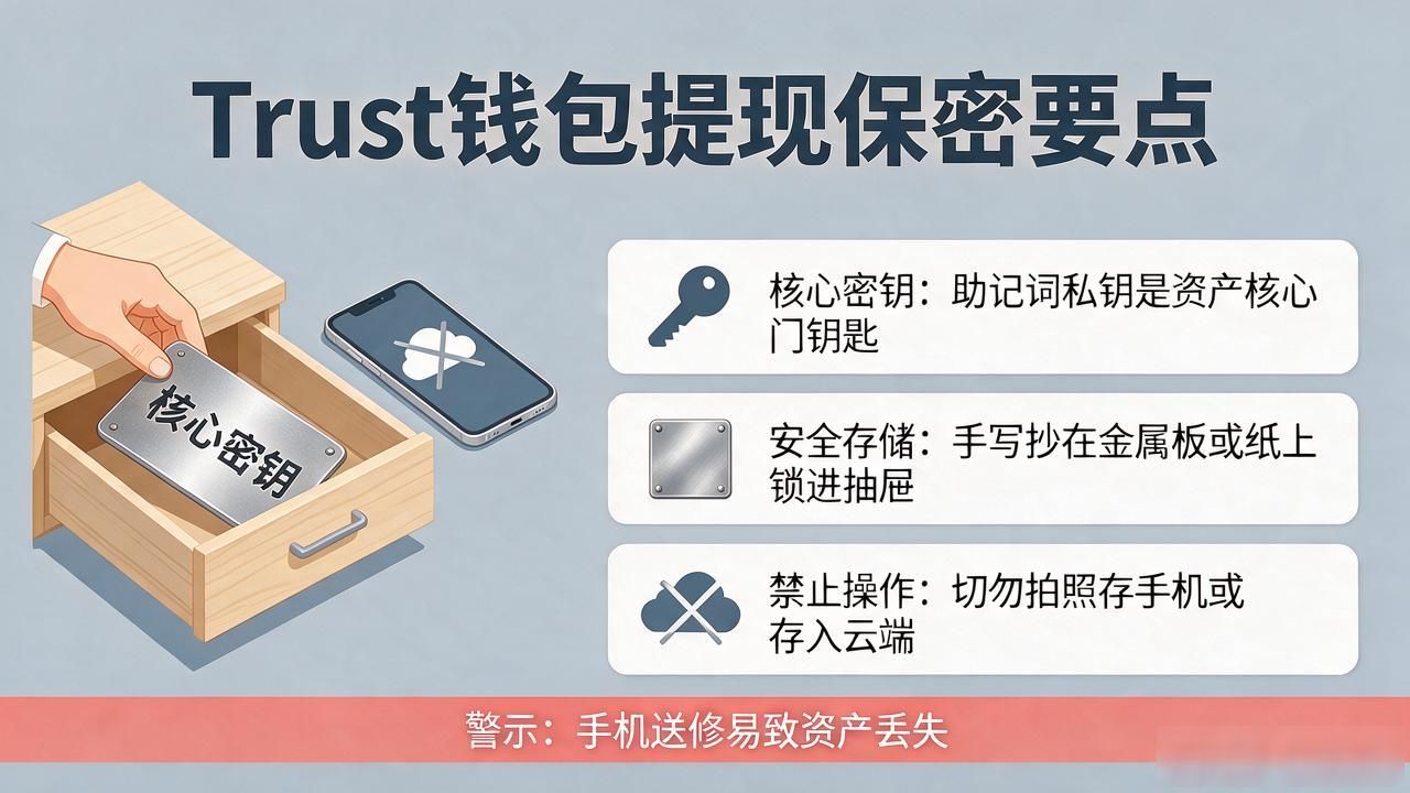 Trust钱包提币安全注意事项_Trust钱包提币后地址泄露风险_Trust钱包用户如何保持提现信息的守密性？