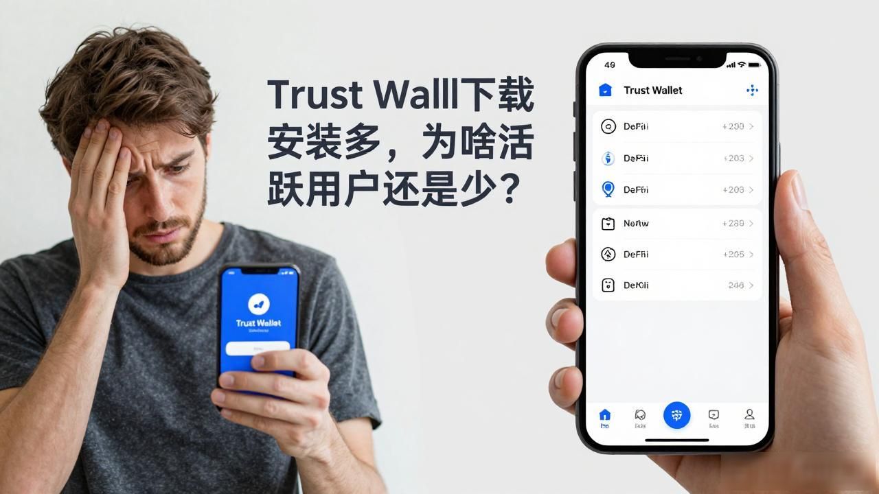Trust Wallet用户行为与下载的互动关系_Trust Wallet活跃用户比例低原因_Trust Wallet下载后一周内卸载原因