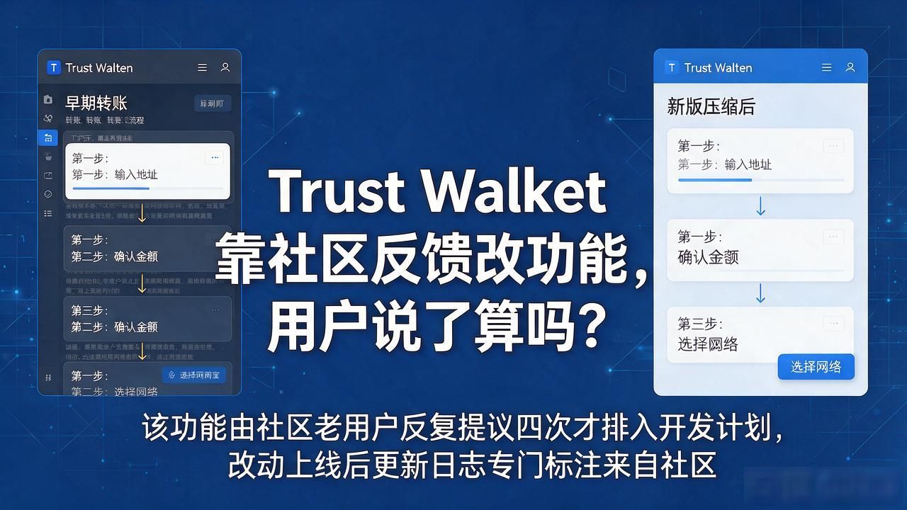 Trust Wallet 如何通过社区反馈改善功能？_Trust Wallet社区驱动开发模式_多链资产聚合展示功能