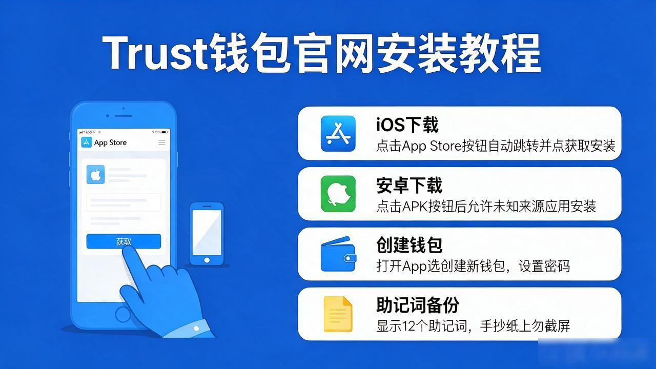 新手指南：Trust钱包官网的下载与安装流程详解，助你轻松上手！_新手加密钱包安装教程_trustwallet官网下载流程
