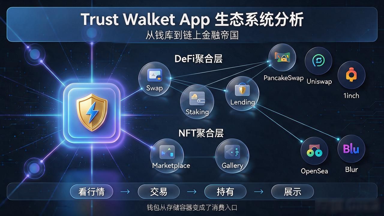 Trust Wallet App 的生态系统分析_Trust Wallet DeFi聚合与NFT市场操作闭环_Trust Wallet多链存储与跨链桥接功能解析